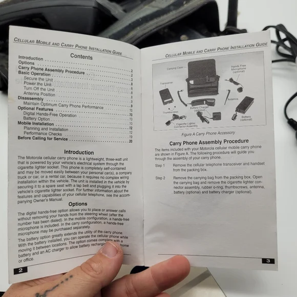 VINTAGE | Motorola Cellular Mobile & Carry Phone & carry case SCN2744A - Picture 8 of 15
